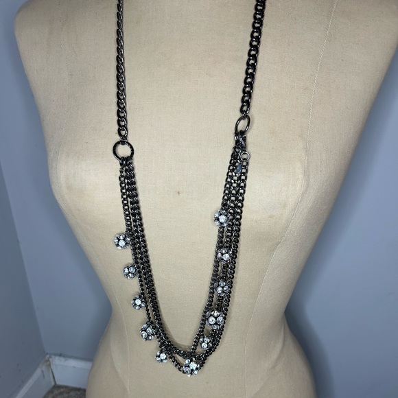 Black hematite and rhinestone necklace- Premier Designs Jewelry - Picture 3 of 5